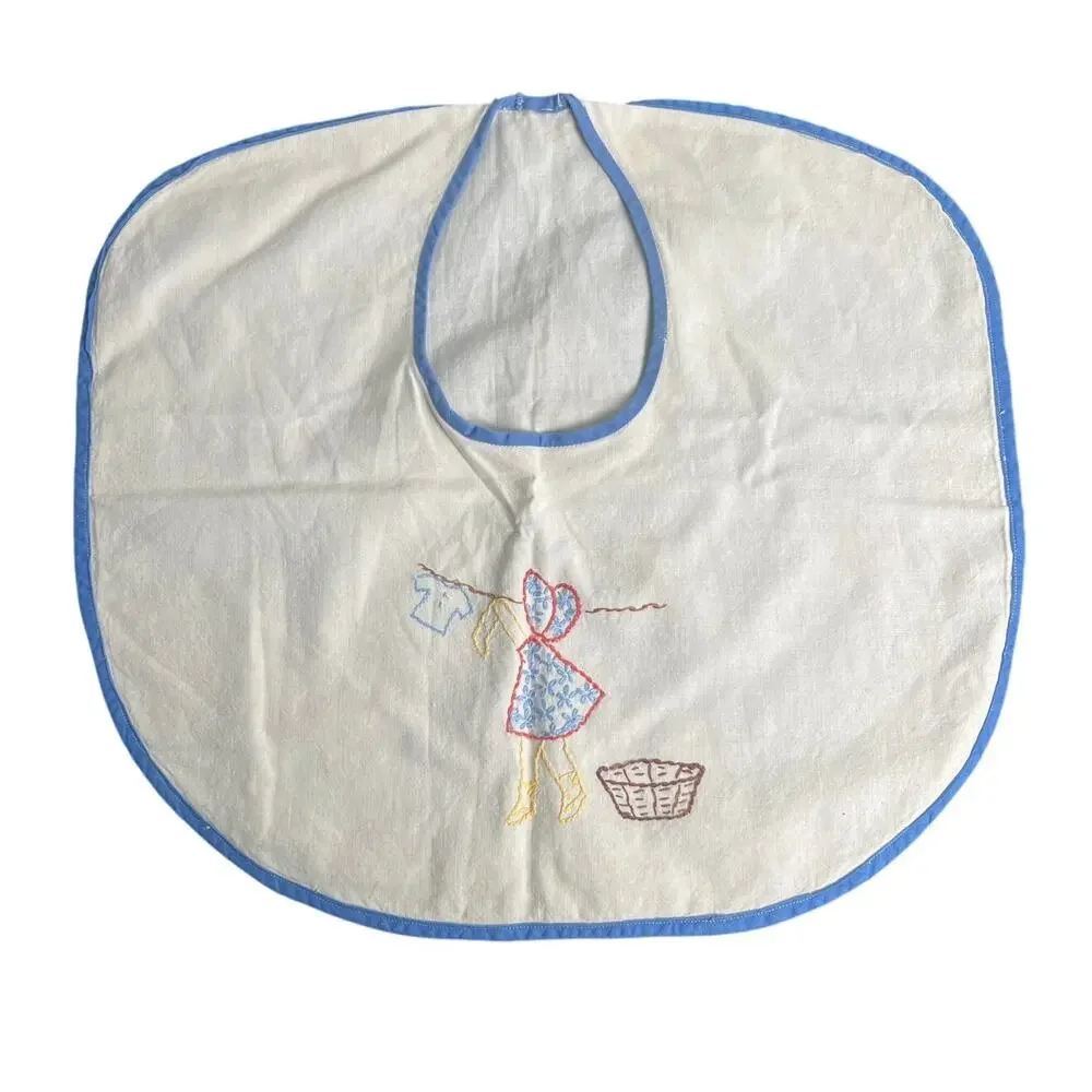 Vintage Bib Cotton Honeycomb Embroidery Machine Double